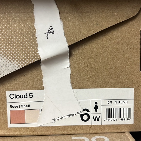 On Women’s Cloud 5 Running Shoes, Rose/Shell, Size 6 (New with Box) - Picture 3 of 7